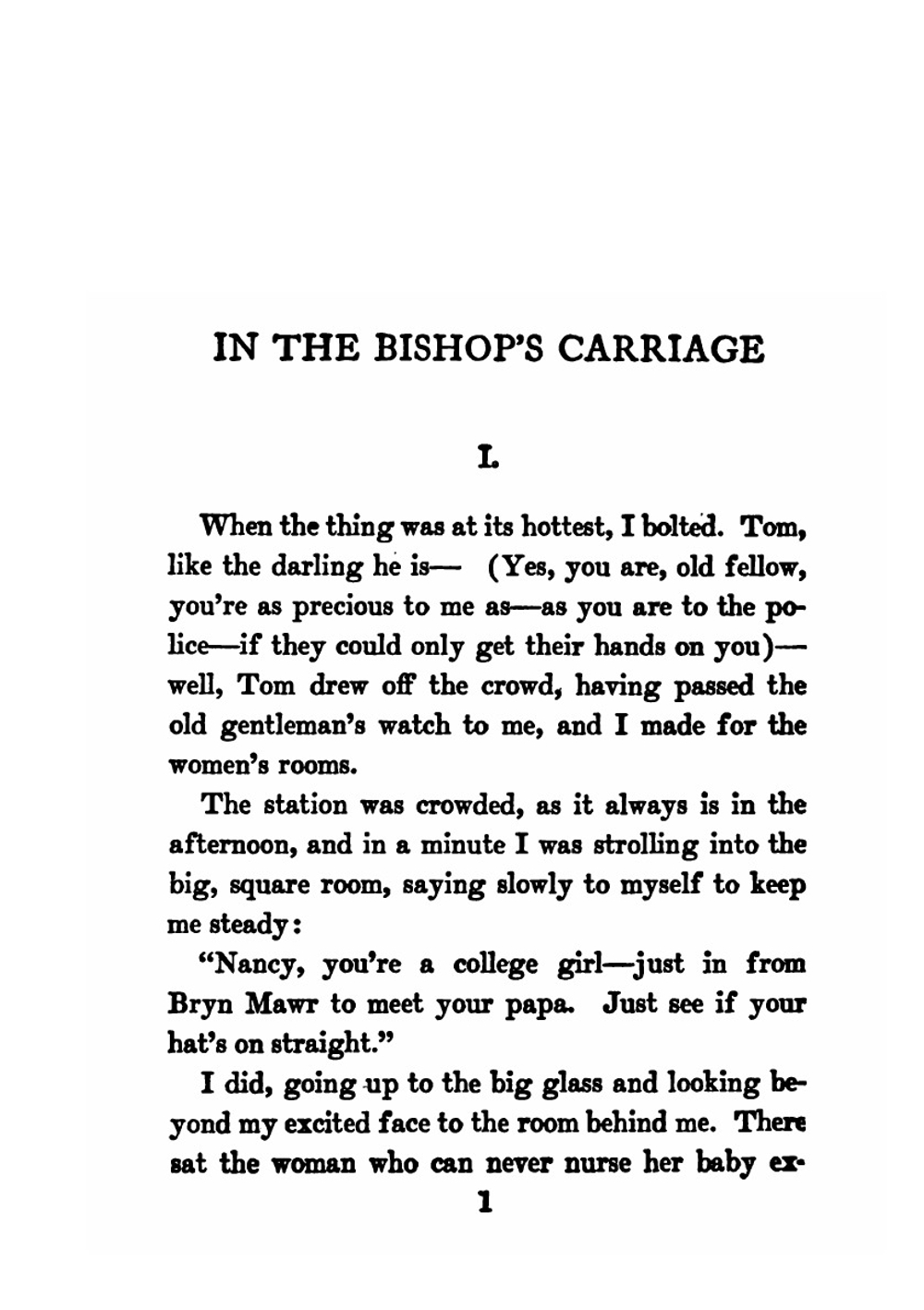 In the Bishop's Carriage | Michelson Miriam