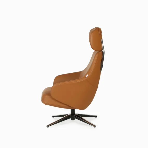 Кресло Stena коричневая экокожа