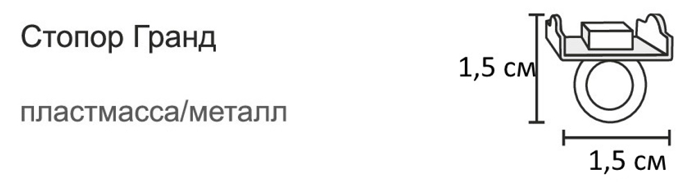 Карниз профильный алюминиевый Доминика Цилиндр d20 мм однорядный, цвет серебро/золото (вынос 10 см)