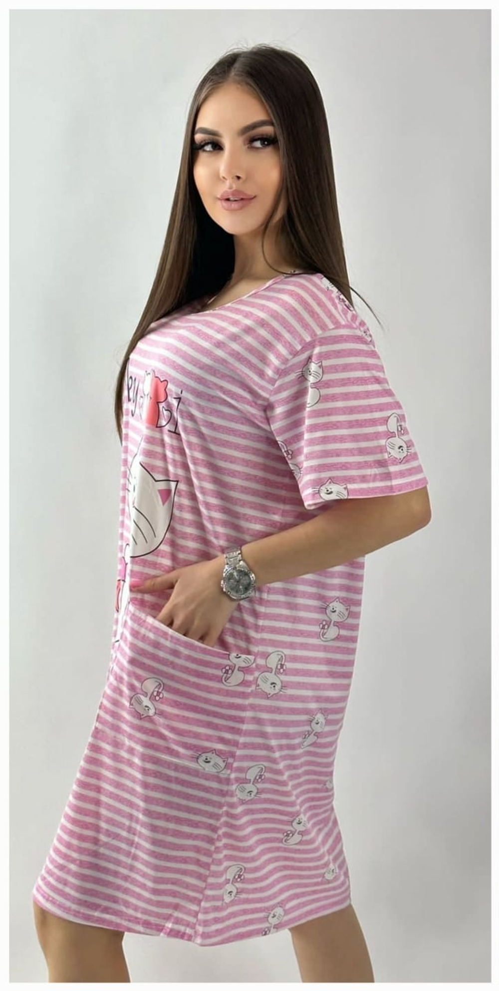 [m]Туника Мультик с карманом 3684632-1/4