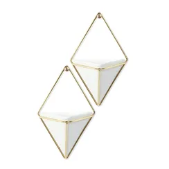 Декор для стен Trigg малый белый-латунь