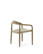 Уличный стул Nina из 100% массива акации и веревки цвета экрю