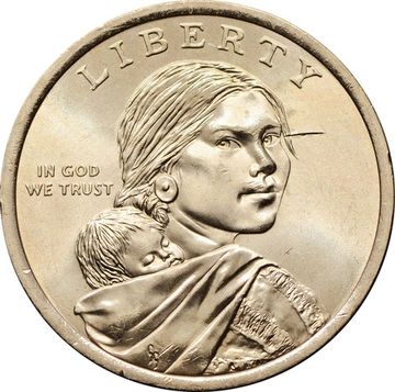 1 доллар (dollar) 2016 P США «Коренные Американцы - Индейцы-радисты»