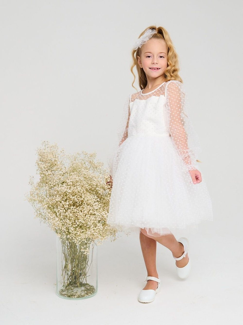 Пышное платье Уэнсдэй Аддамс (Wednesday Addams) в горох