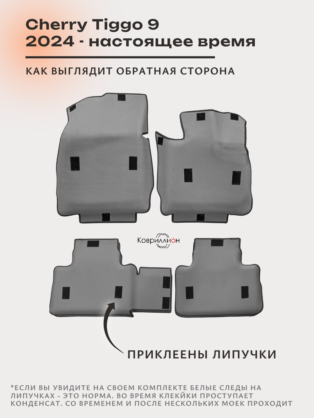 Автомобильные коврики ЭВА с бортами для Chery Tiggo 9 (23-н.в.)