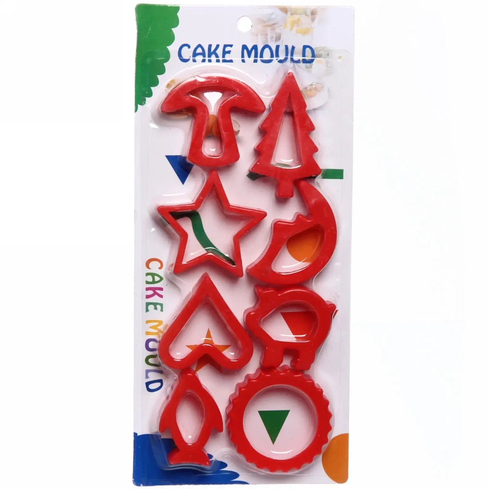 Форма для печенья 8шт микс цветов