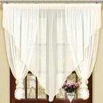 Занавеска "Ф. АДА", цвет шампань, на шторной ленте, Польша.