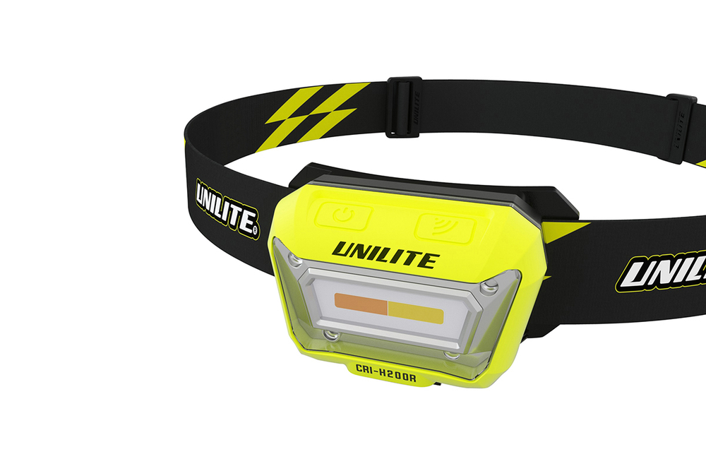 CRI-H200R - Налобный сенсорный фонарь  3 цвета, CRI 96+, 200 Lm, 1500 mAh, IPX5 | UNILITE