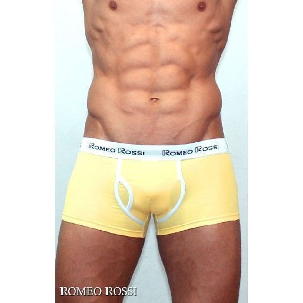 Мужские трусы хипсы желтые Romeo Rossi RR365-13 Boxer Brief
