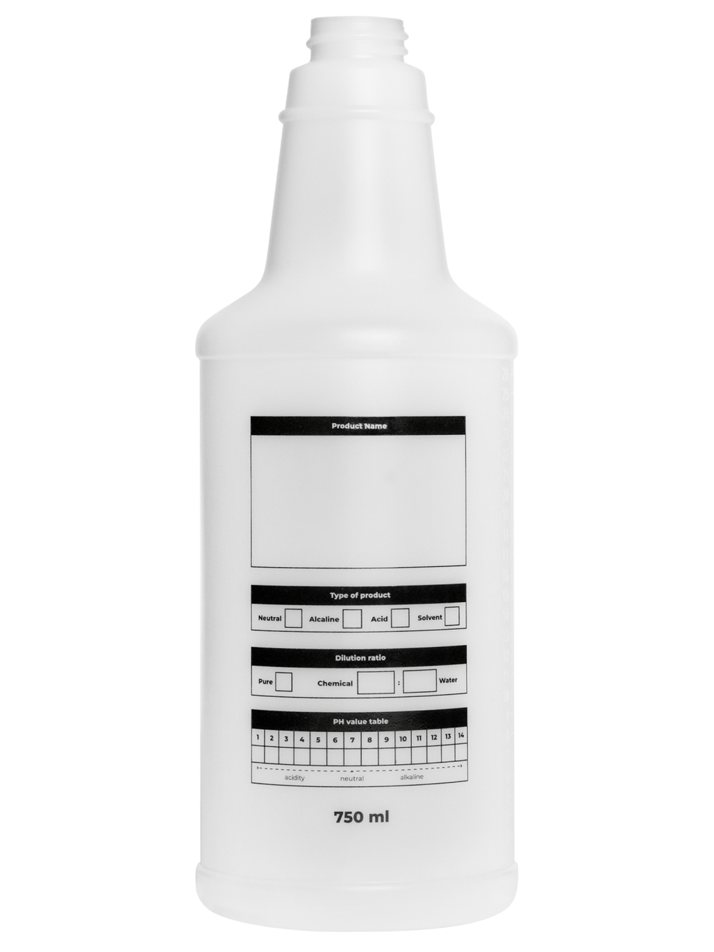 Leraton Бутылка химостойкая с градуировкой 750мл