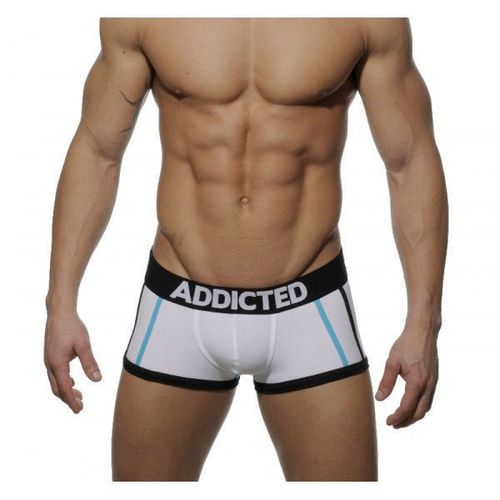 Мужские трусы боксеры бело-бирюзовые Seobean Addicted Boxer