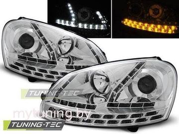 Передние фары VW Golf 5 daylight chrome