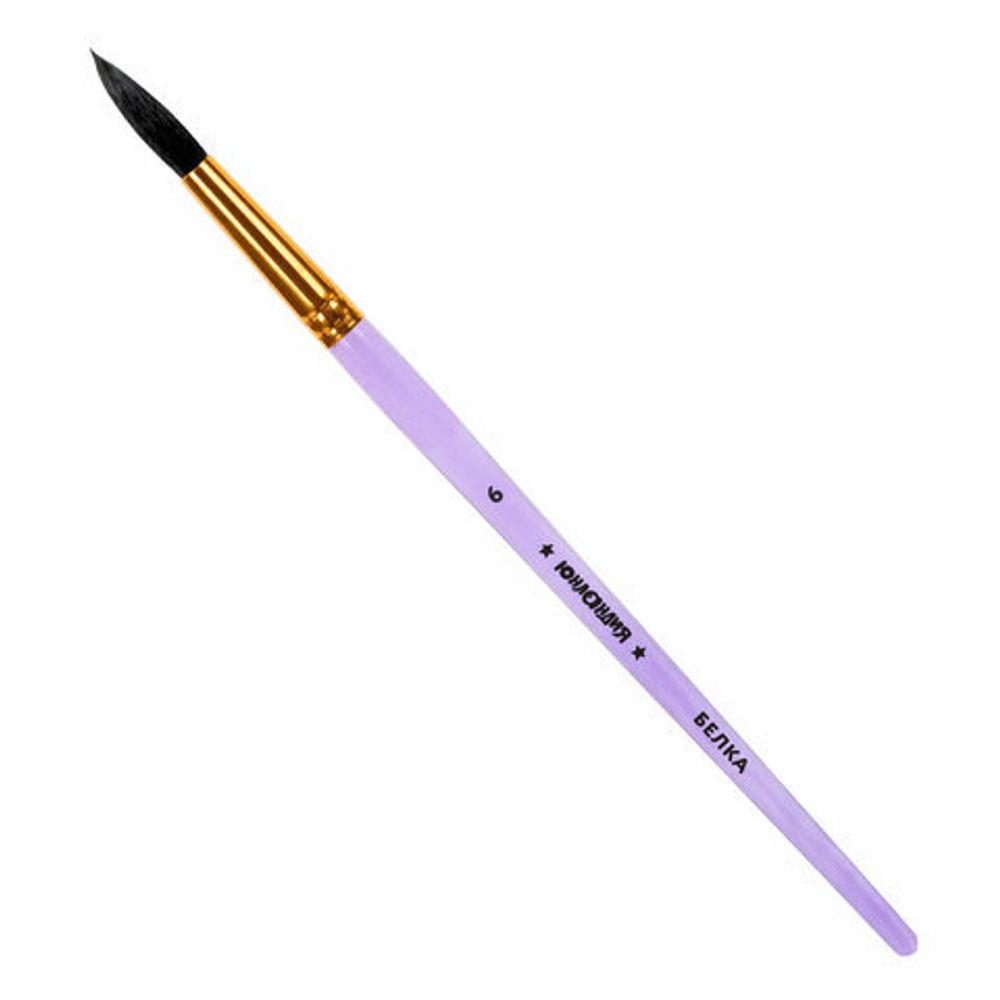 Кисти ПОНИ, БЕЛКА набор 5 шт. (пони круглые 2, 3, 5 белка круглые 6, 8) блистер, ЮНЛАНДИЯ, 201070