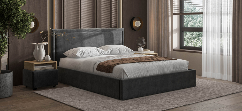 Кровать Фрея 160*200 MONOLIT Серая