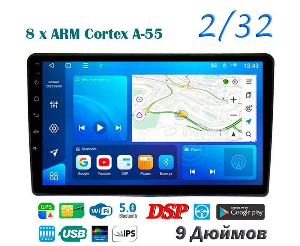 Topway TS18 2+32GB 8 ядер для Kia Sorento 2013-2019