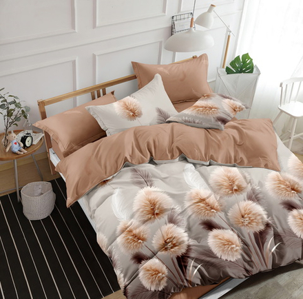 КПБ Евро с простыней на рез. 180х200 ПОПЛИН "П15"