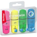 Набор выделителей текста 4цв, 1-5мм, Berlingo Textline HL100 мини