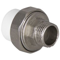 Муфта TEBO бел. PP-R комбин. разъемная (Американка) 25х3/4 НР O-ring (10/120), арт. 015022105