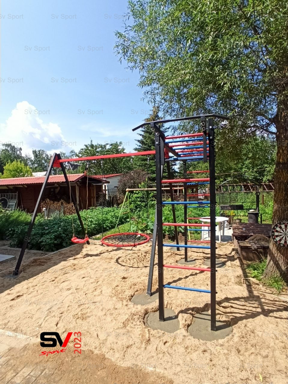 Монтаж уличных качелей Sv Sport