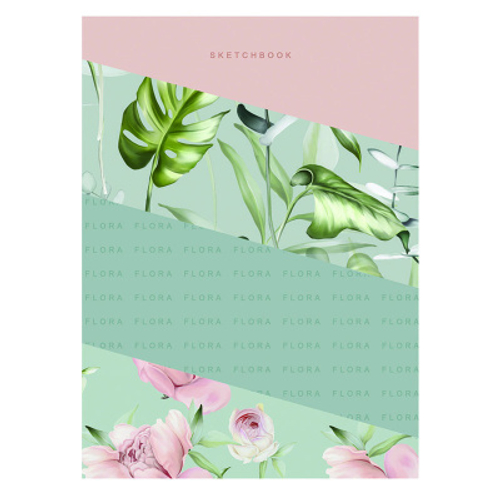 Скетчбук 80л., А5 BG "Gently", 7БЦ, матовая ламинация, 100г/м2