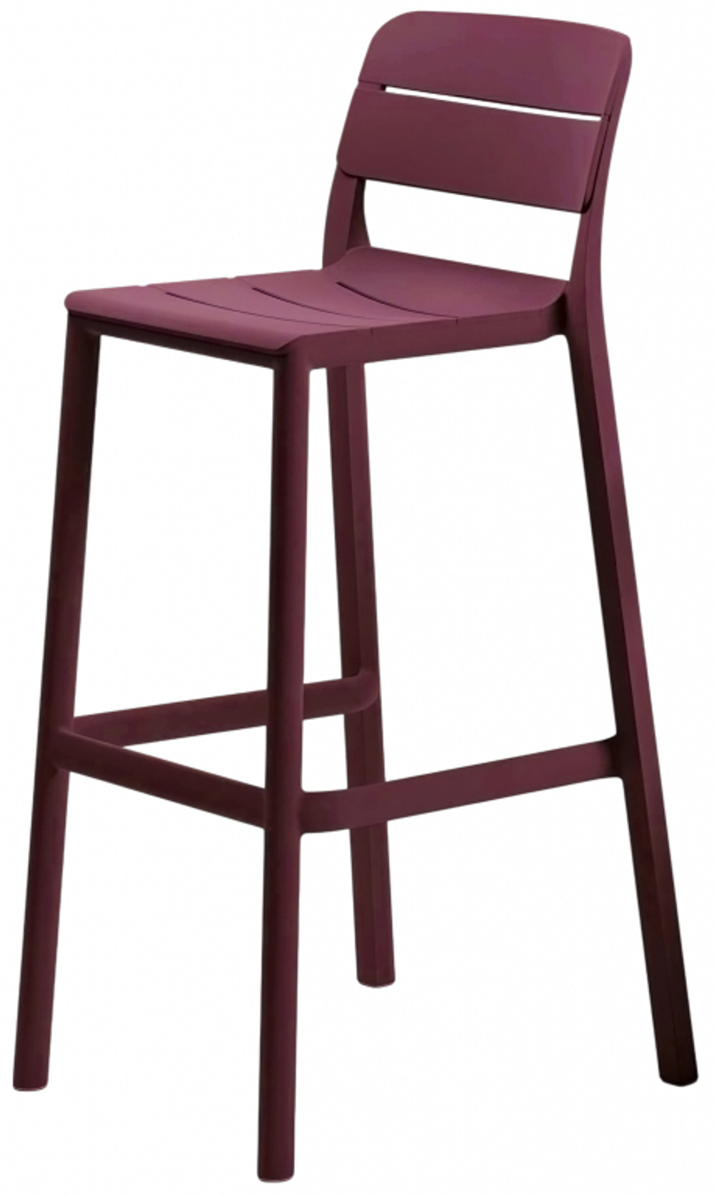 Стул пластиковый барный Nardi Cassia Stool, бургунди