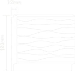 Стеновая панель HiWood декорированная, 270x12 см