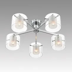 8261/5C MODERNI LN26 металл/стекло, хром/прозрачный Люстра потолочная E14 5*40W 220V VERDI