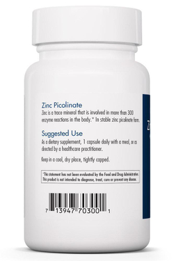 Zinc Picolinate 25 мг 60 капсул Caps Allergy Research Group