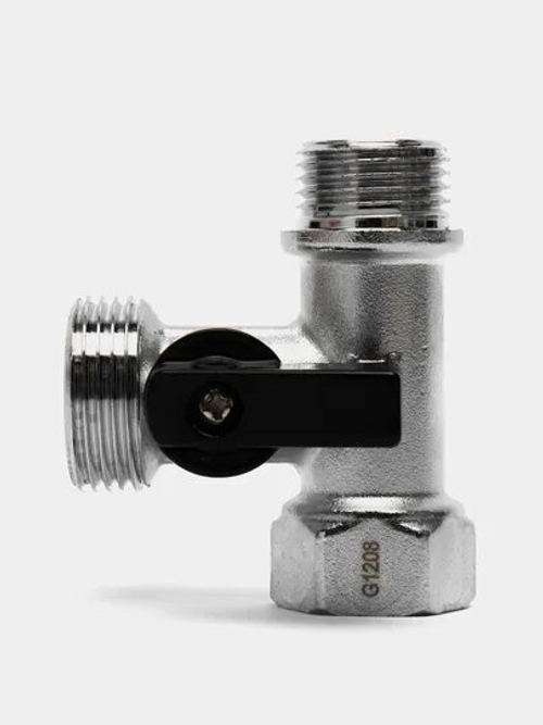 Кран шар 2-х проходной 1/2х1/2 ДСМА TIM5811A матовый Дорон