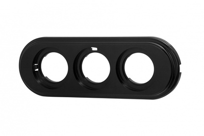 Рамка 3-х постовая, пластик, цвет Черный BF1-630-23