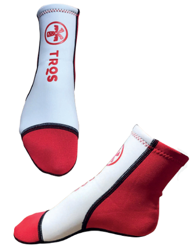 Носки бело-красные  для пляжного тенниса Turquoise размер XS