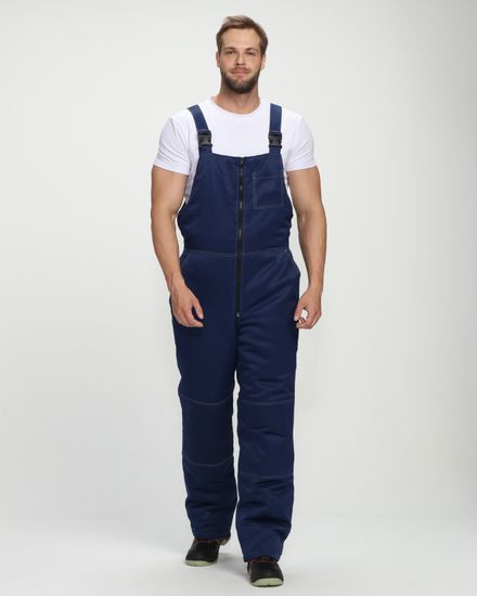 Костюм зимний "Флофт-2" полукомбинезон, (т.синий/василек)