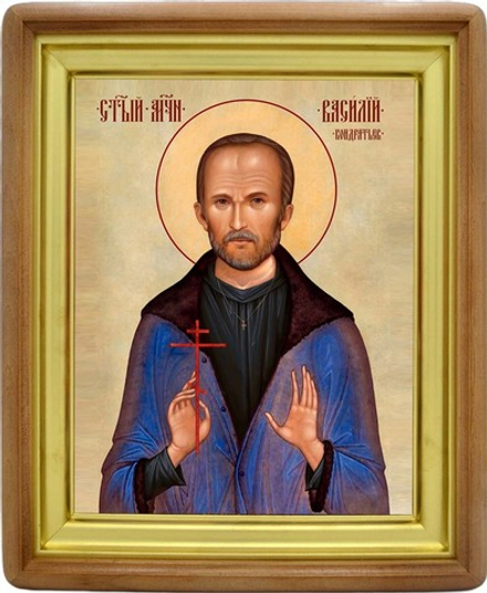 Василий Кондратьев святой мученик. Икона на холсте.