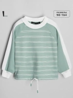 Зеленый свитшот для девочки в школу