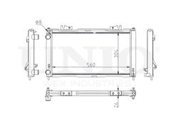 Радиатор охлаждения двигателя UNIO RAD-10137
