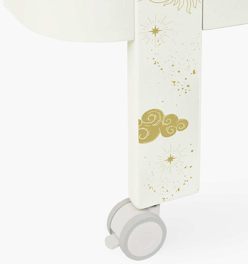 Детская кроватка-трансформер Happy baby Mommy Love в комплекте с расширением 160х70 milky