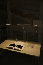 Светильник FRIENDME бестеневой настольный на струбцине светодиодный No. 2 белый с тройным источником света. Яркость - 1270 lum. 24W.