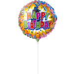 Шар Фольгированный Серпантин и свечи (Ассорти)