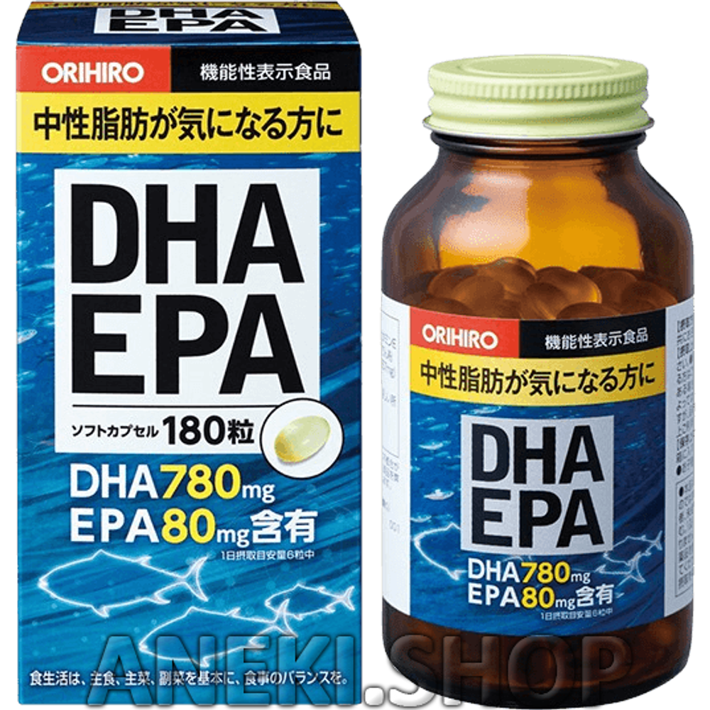 Комплекс DHA 780 мг + EPA  80 мг с витамином E 180 шт на 30 дней ORIHIRO