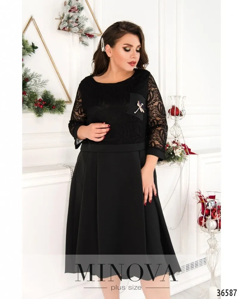 Платье 8619-1-черный Minova