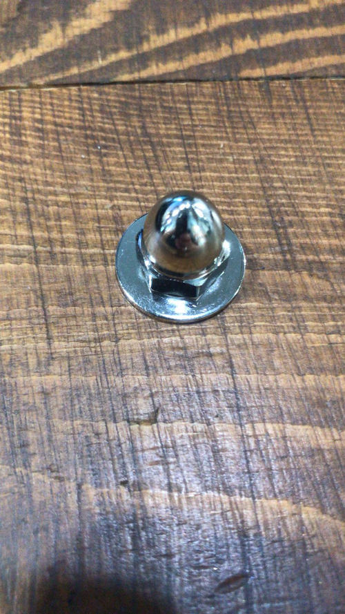 7992 Гайка колпачковая с внутренним диаметром 8 мм, с нарезанной резьбой, сталь