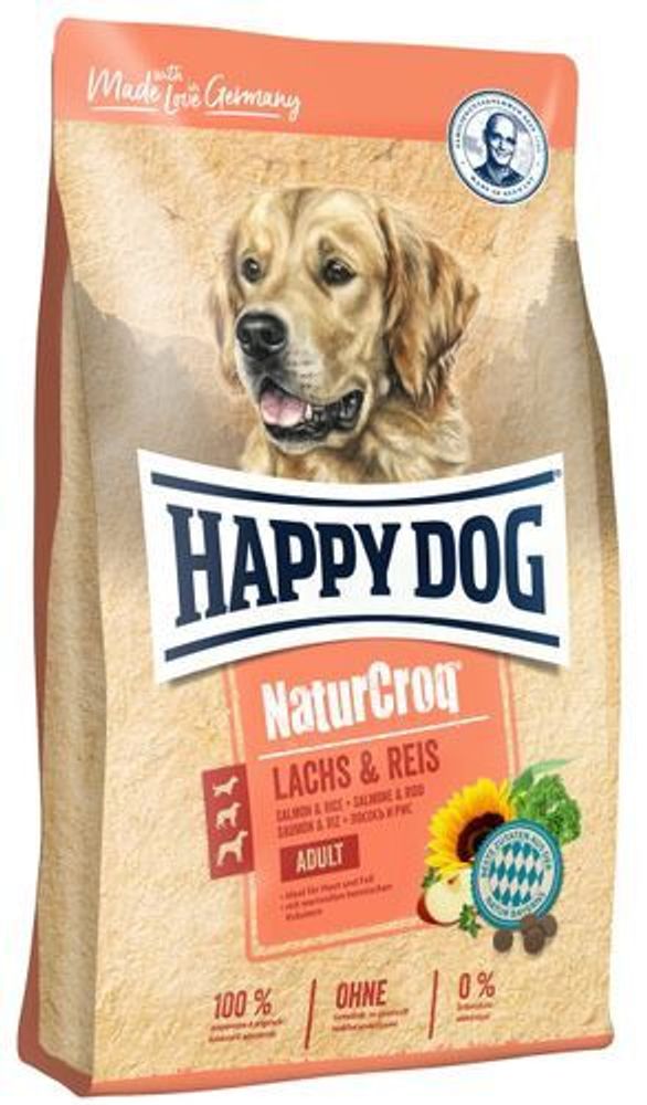Сухой корм Happy Dog NaturCroq Adult Salmon and Rice для взрослых собак всех пород с лососем и рисом 12 кг