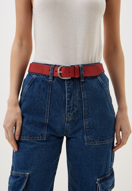 Ремень взрослый MUSTANG Leather belt in 35 mm with buckle in polished silver(Leather in a light pull-up look with vintage ch