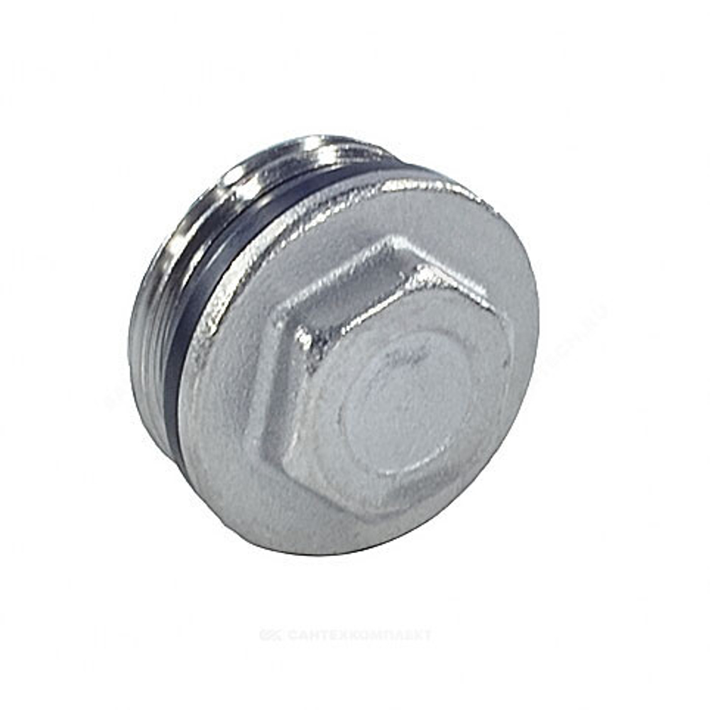 Пробка латунь 1 1/4" НР с герметичной прокладкой для коллектора R592D Giacomini R592DX006