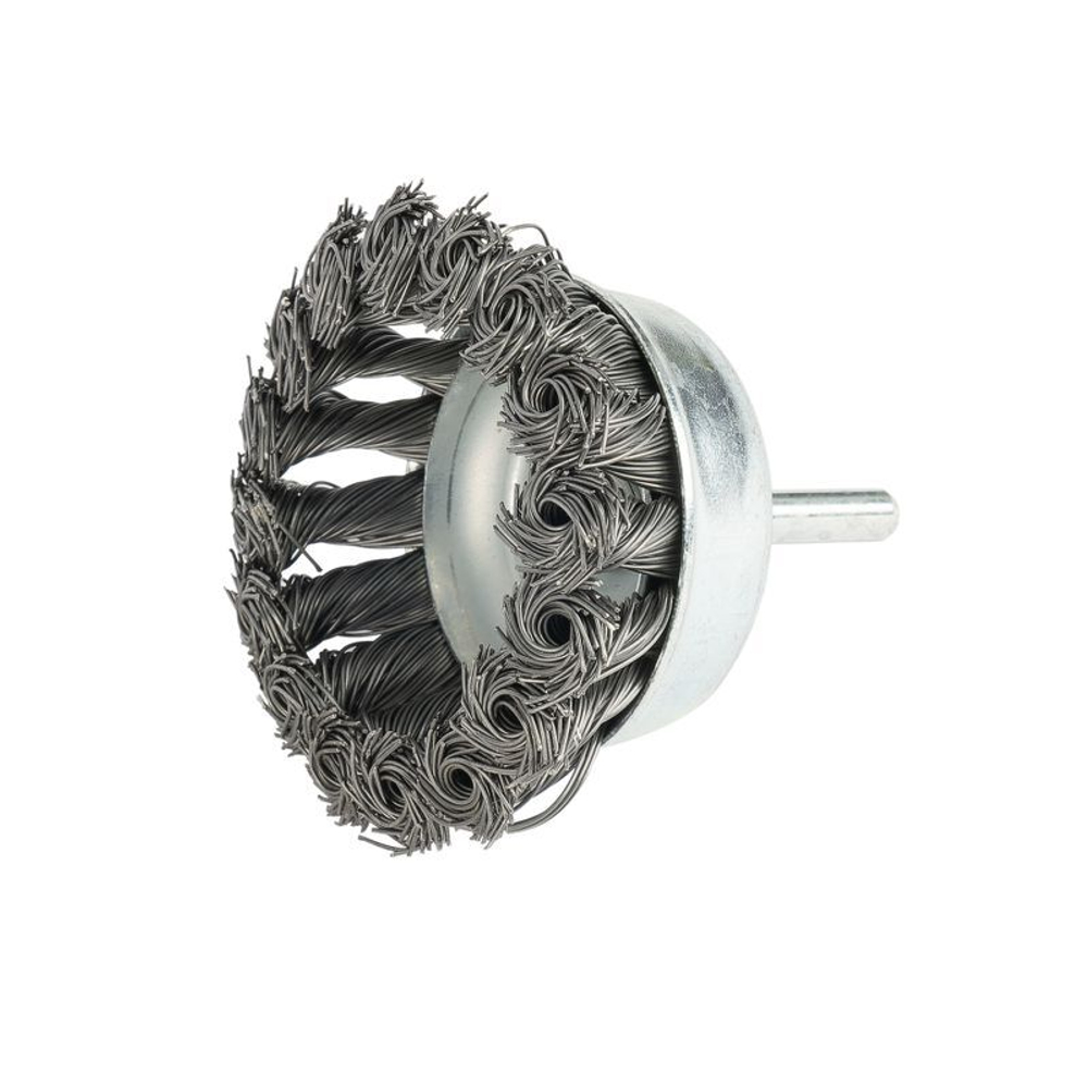 Щетка чашечная 75 мм для дрели, проволока сталь крученая Yoko