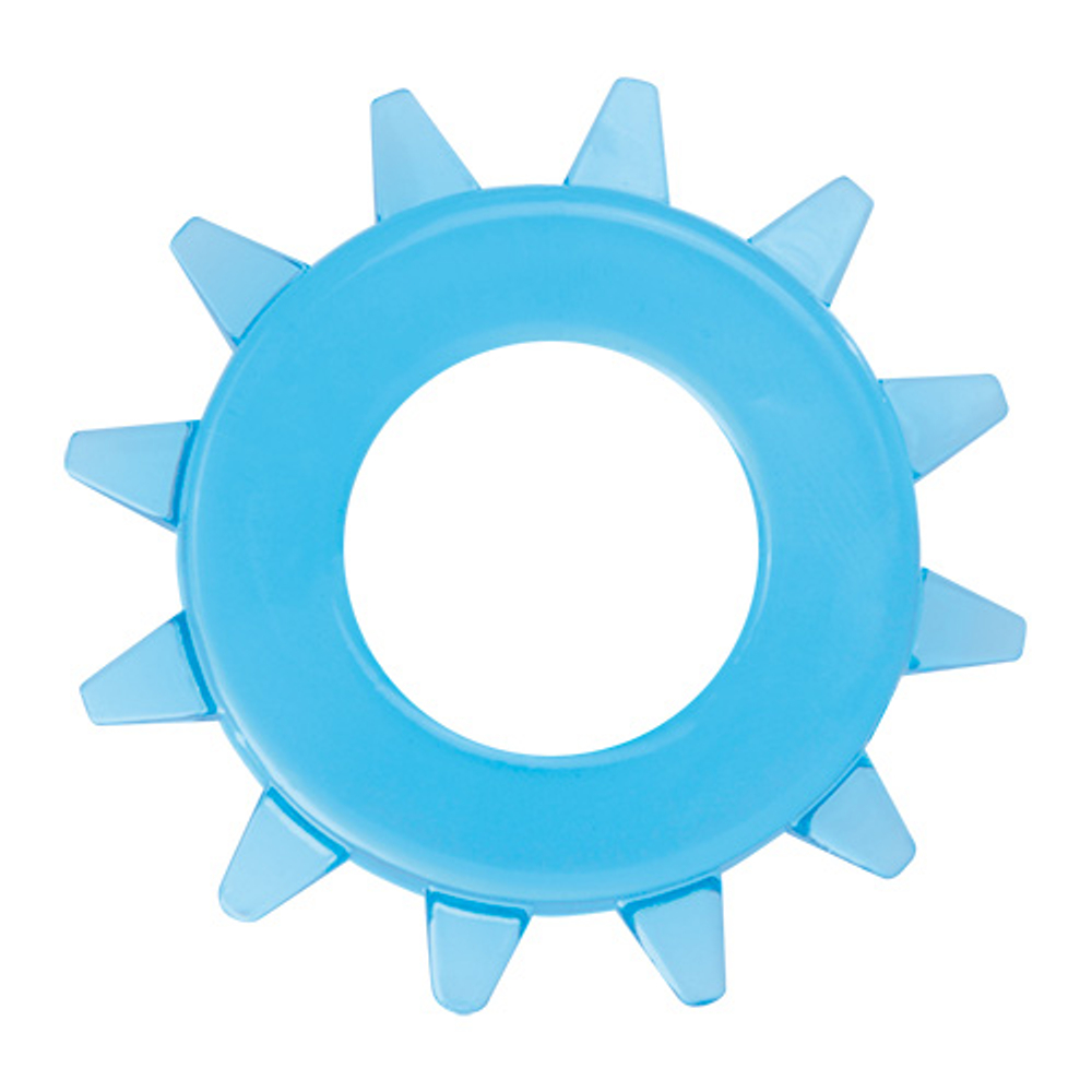 Голубое эрекционное кольцо COCK RING GET UP (Цвет: голубой)