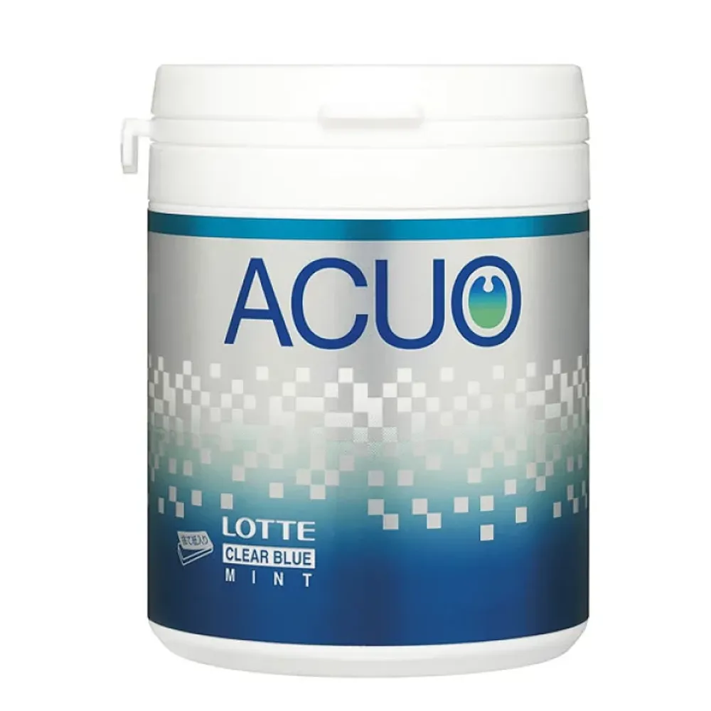 Резинка жевательная ACUO Clear Blue Mint Bottle голубая мята, Lotte, 140г, 1/6/36