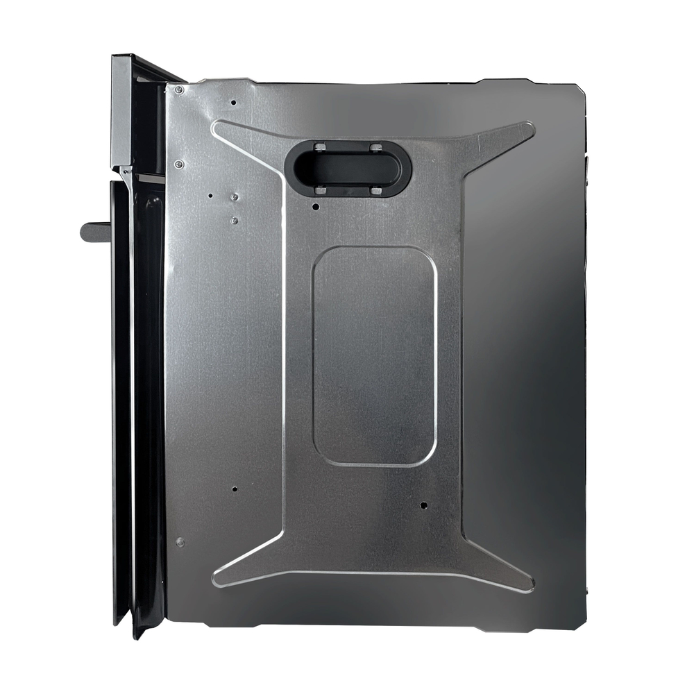 Электрический духовой шкаф встраиваемый GINZZU HOE-120 черный с конвекцией, 9 программ