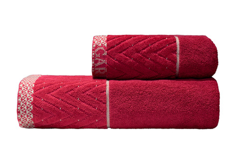 Полотенце 50x90 Garda Decor Орсетто бордовое