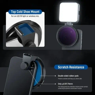 Держатель фильтра для мобильного телефона из алюминиевого сплава 67 мм (Подходит для Iphone 15/14/13/12)